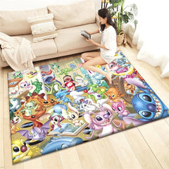 Stitch HD Printed Carpet Living Room Home Decor Sofa Table Rug Anti Slip Chair Cushion