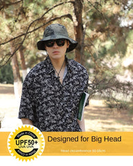 60-65cm Xxl Big Head Hat Men Summer Outdoor Jungle Fisherman Cap Lightweight