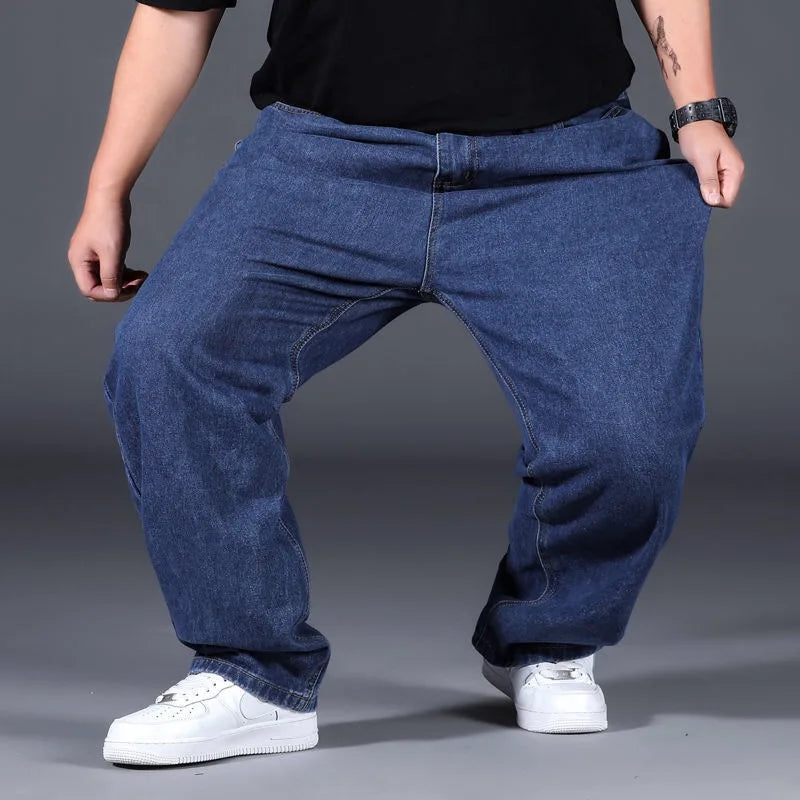 Jeans Men Soft Cotton Cargo Jeans Plus Size Baggy Men's Trousers