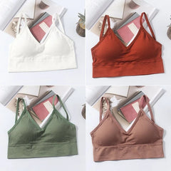 Women Seamless Bra Set, Beautiful Back Cotton Bra Comfortable Breathable
