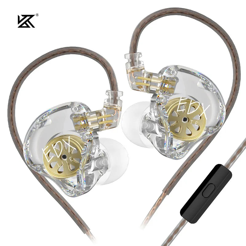 KZ EDX Lite Wired In Ear Earphones Monitor Stage Live Headphones HIFI Stereo Bass Music Earbuds Sports Gaming Headset