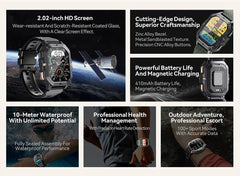 CUBOT C28 Waterproof Smart Watch Men 2.02 Inch Fitness Tracker Sport Wrist Smartwatch For Android IOS Bluetooth Call