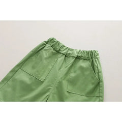 Kids Boys Summer Birthday Clothes Sets Cartoon Animal Print T-shirt Shorts 2pcs/Set with Doll