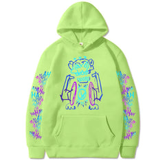 Arcane Jinx Hoodies Hot Anime Monkey Graffiti Sweatshirt Unisex Two Sides Street