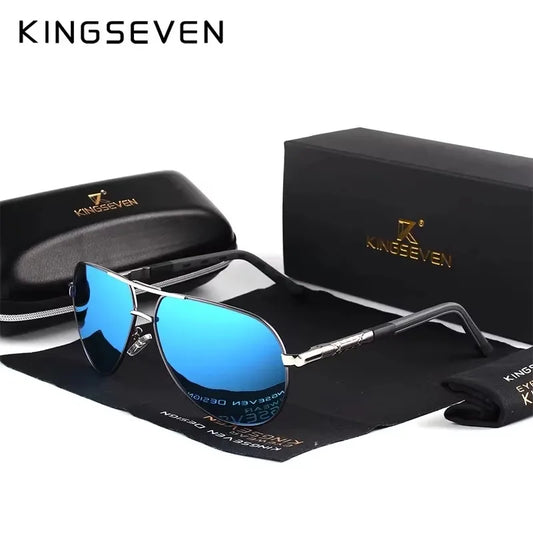 KINGSEVEN Fashion Men Sunglasses Luxury UV400 Polarized Glasses Women Pilot Outdoor Causal Male Female Fishing Driving Eyewear