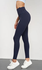 Yoga Pants Women Seamless Lotus Arc Workout Running Leggings High Waist