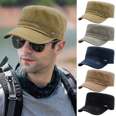 Men Women Army Hat Washed Cotton Military Hats Cadet Style Combat Caps