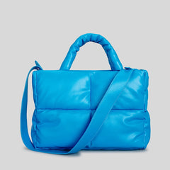 Fashion Leather Padded Tote Bag for Women Designer Quilted Handbags