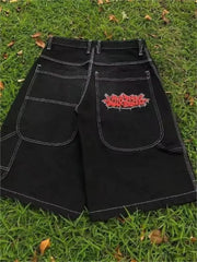 Y2k Vintage Baggy Jeans Shorts Woman Streetwear Jorts Korean Harajuku Gothic