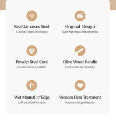 3.5'' in Paring Knife 73-layer Damascus Steel Damascus Steel Utility Knife