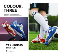 Football Boots Society Futsal TF Pink Soccer Tennis Shoes Sports