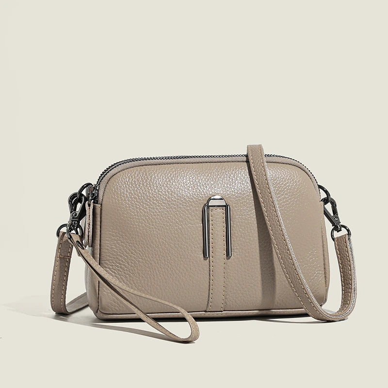 Genuine Leather Bag Women's Crossbody Bag for Woman Female Solid