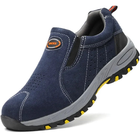 Labour Protection Safety Work Boots Anti-Smashing Anti-Puncture Welding Welder Industrial Steel Toe Men Slip on Sneakers