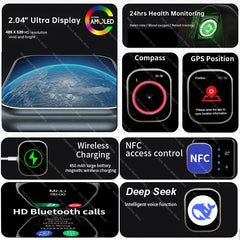 New Smartwatch Official Original Hello Watch 5 Plus ULTRA 3 49mm HD AMOLED 4G ROM NFC GPT Compass Bluetooth Call Clock Men Women