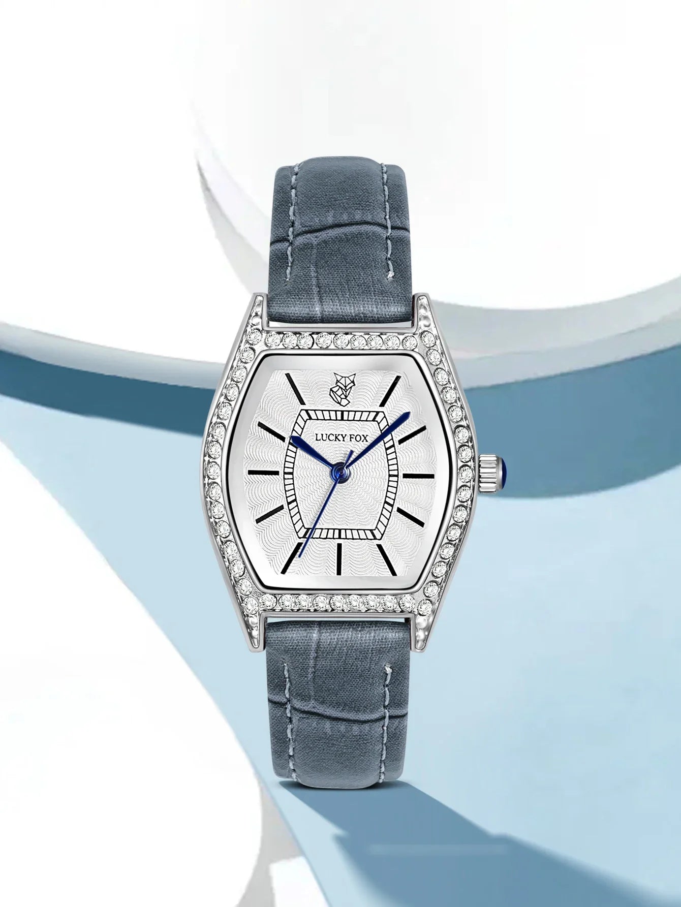 LUCKY FOX Retro ladies quartz watch barrel-shaped diamond luxury ladies wristwatch fashion watch as a gift