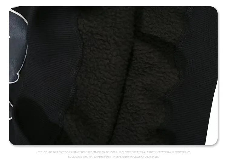 Three-dimensional foam splicing color hoodie plus fleece hoodie men and women