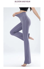 Women's leggings slim yoga pants women's high waisted wide leg pants sports
