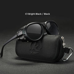 Pilot Sunglasses Men and Women Soft Leather Shield Glasses