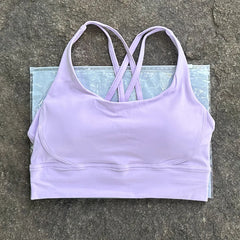 Women Fitness Bra Tights Yoga Vest High Strength Shockproof Gym Sports Top