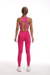 Women's tracksuit Fitness Yoga Sets Sportswear Workout Sports Bra+High Waist Leggings