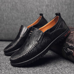Genuine Leather Men Shoes Luxury Brand Casual Slip on Formal Loafers Men