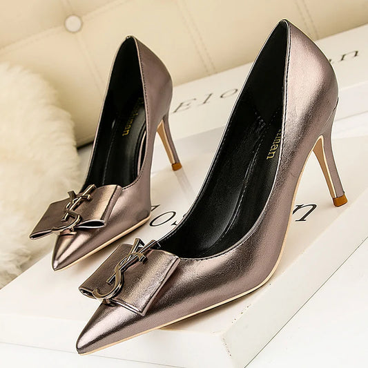 Women YS Luxury Replica Brand Designer Pumps 7cm High Heels