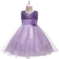 Girl Dress Flower Embroidered Bow Princess Dress Children Lace Mesh Tutu Wedding