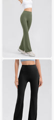 Sports Flared Leggings Womens Yoga Pants Gym Fitness Tights