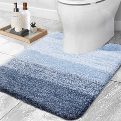 Bath Mat U-Shaped Extra Soft Bathroom Rug Absorbent Bathroom Carpet