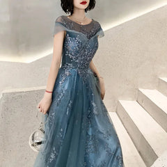 Homecoming Dresses: One-shoulder Evening Dresses Boat Neck Appliques