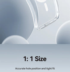 Magnetic Transparent Case For iPhone 15 14 13 Pro Max Case For Magsafe Wireless Charge Shockproof Cover Anti-fall