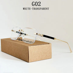 Sunglasses Women Trendy Vintage Designer Rimless Sunglasses For Men