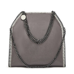Designer's retro braided chain environmental microfiber handbag Women