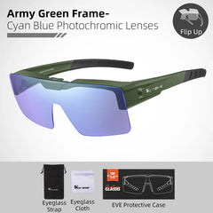 Sunglasses Flip Up Lens Polarized Glasses Fit Over Sunshade MTB Road