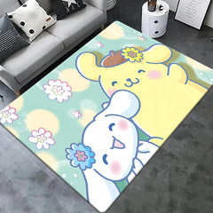Sanrio Cinnamoroll, Pochacco HD Printed Outdoors Carpet, Living Room Decoration, Sofa