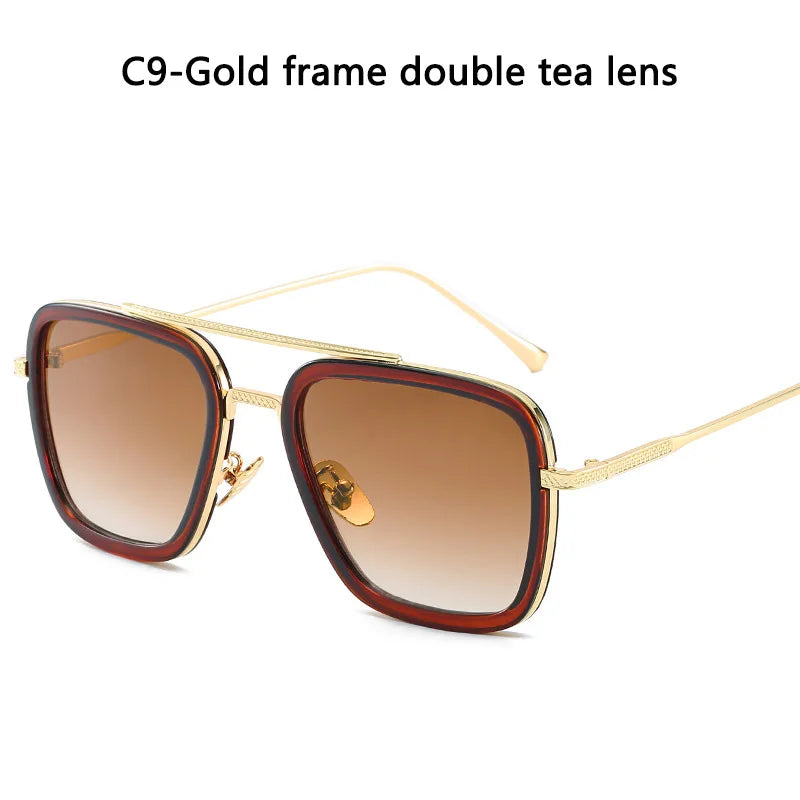 Glasses Men Women Sunglasses Iron man Eyewear Steampunk Sun Glasses