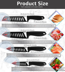 Ceramic Knife Set of Kitchen Knives 3 4 5 6 Inch Sharp Serrated Bread Chef Utility
