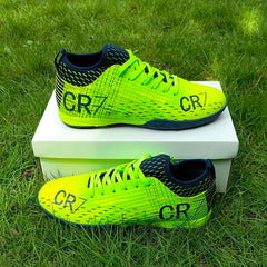 Men Soccer Shoes Turf Indoor Long Spikes High Ankle Football Field Boots