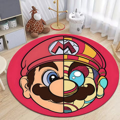 Super Mario cool Art Cartoon Print Round Carpet Living Room,kitchen,Sofa,Table
