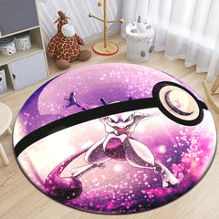 Pokemon Cartoon HD Printed Round Carpet Dropshipping Rug for Living Room Area Rug
