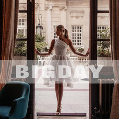 White Bridesmaid Dresses: Elegant Short Wedding Dresses One Shoulder Open Back