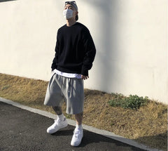 Men's Gym Fitness Loose Shorts Casual Street Hip Hop Workout Bodybuilding
