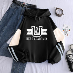 Anime Hoodies Simple Men Plus Size Streetwear Casual Warm Kangaroo Pocket