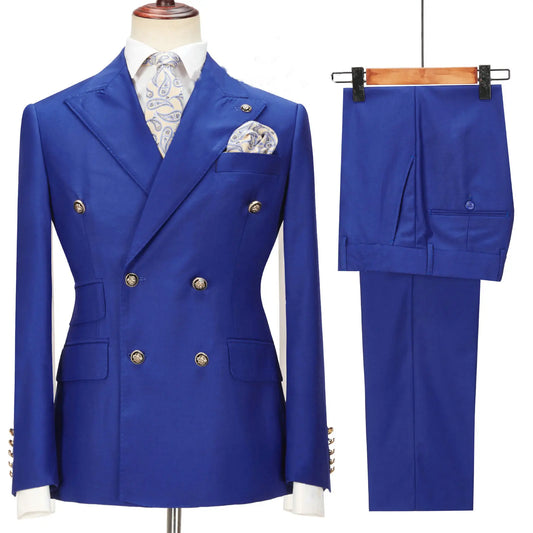 Tuxedo for Mens: Design Navy Blue Men Suits Business Costume Homme Wedding Dress