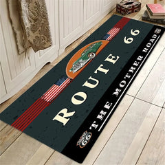 Route 66 Design Kitchen Floor Mat Entrance Doormat Home Decor Carpet for Living Room