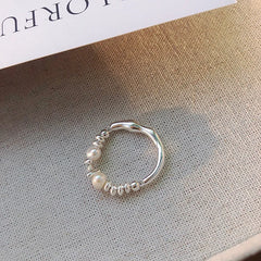 925 Sterling Silver Rings Party Jewelry Vintage Charm Double Layer