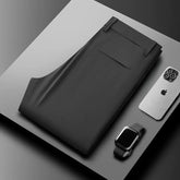 High-End Ice Silk Stretch Non-Ironing Casual Pants Men's Summer Thin Stretch