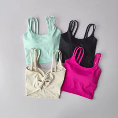 Women's Sports Bras Fitness Top, Sexy Lingerie, Push Up Fixed Pad, Yoga Bra