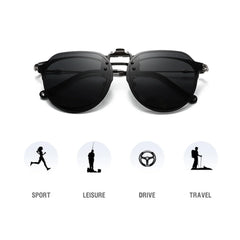 Sunglasses Women Big Size Driving Sun Glasses with Clips