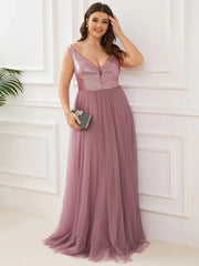 Homecoming Dresses: Women's Dresses Long A-LINE V-Neck Sleeveless Prom